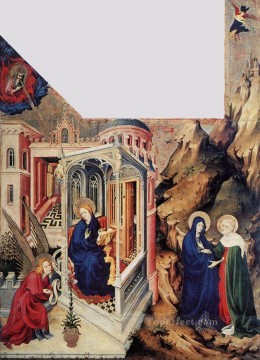 Melchior Broederlam Painting - The Annunciation And The Visitation Melchior Broederlam